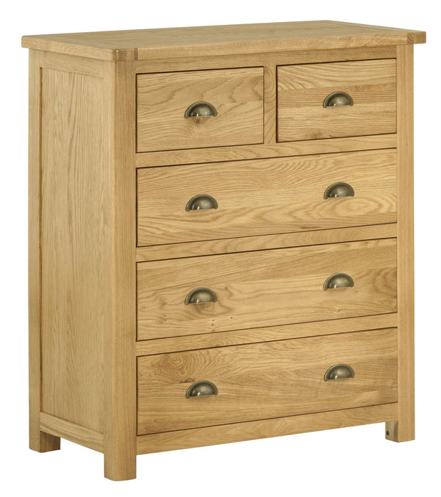 Portland Wellington 2+3 Chest - Oak
