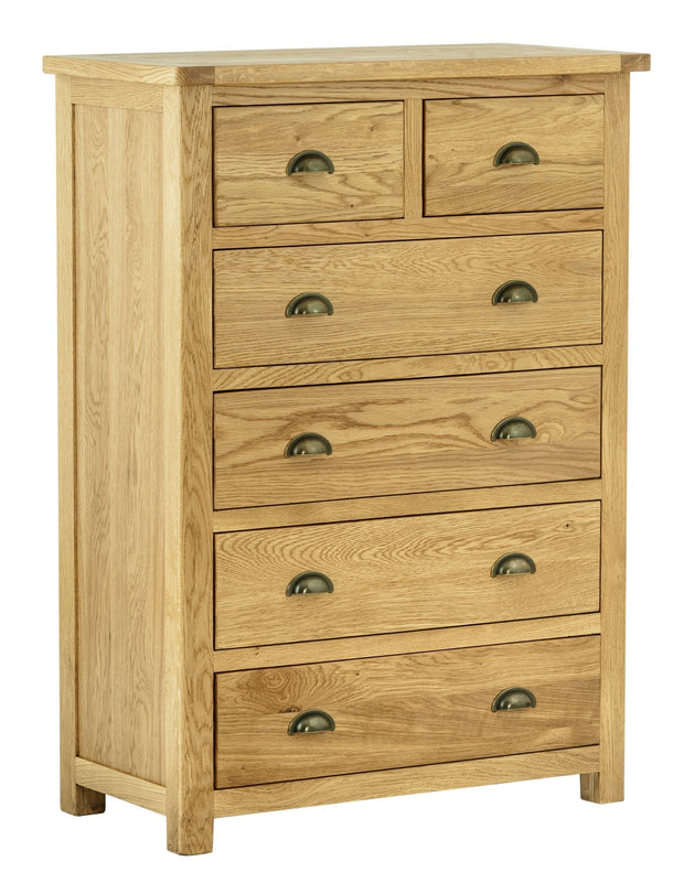 Portland Wellington 2+4 Chest - Oak
