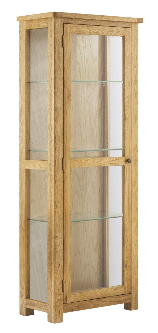 Portland Glazed Display Cabinet - Oak