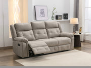 Berkeley 3 Seater Recliner Sofa Light Grey