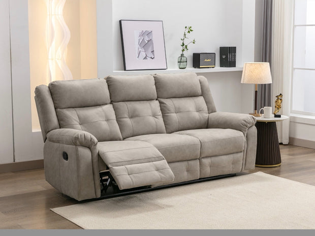 Berkeley 3 Seater Recliner Sofa Light Grey