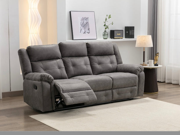 Berkeley 3 Seater Recliner Sofa Dark Grey