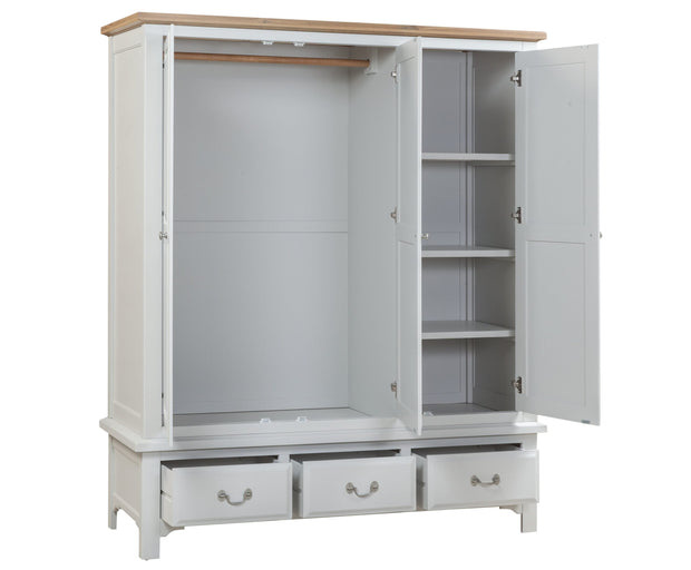 Eden 3 Door Oak Wardrobe