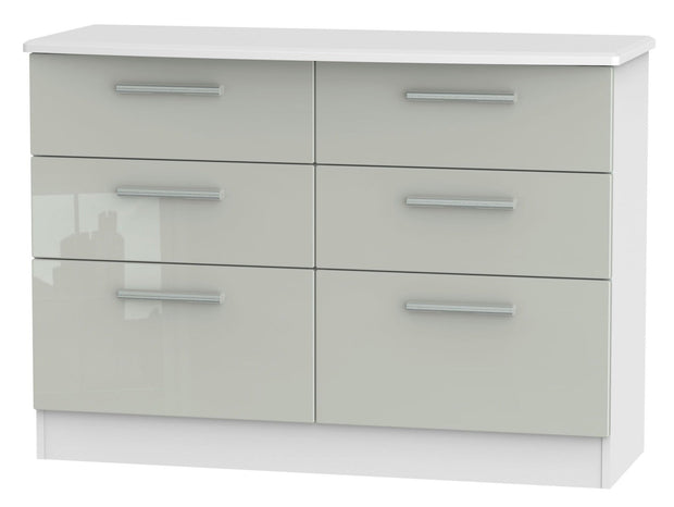 Knightsbridge 6 Drawer Midi Chest Of Drawers