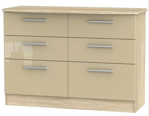 Knightsbridge 6 Drawer Midi Chest Of Drawers