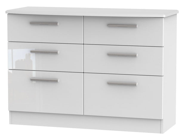 Knightsbridge 6 Drawer Midi Chest Of Drawers