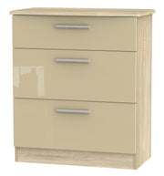Knightsbridge 3 Drawer Deep Chest Of Drawers
