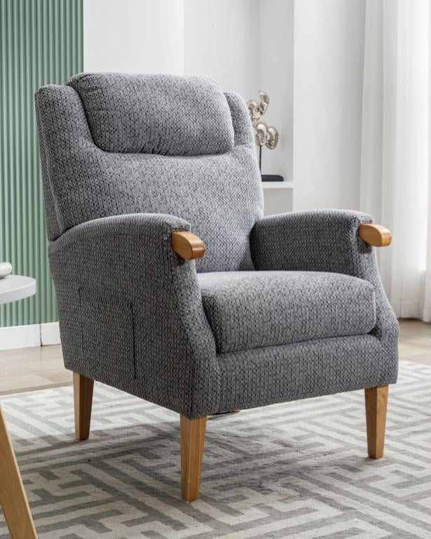 Lisbon Fireside Armchair Steel Blue