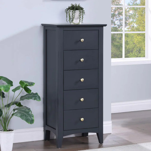 Marbella 5 Drawer Chest Off Black