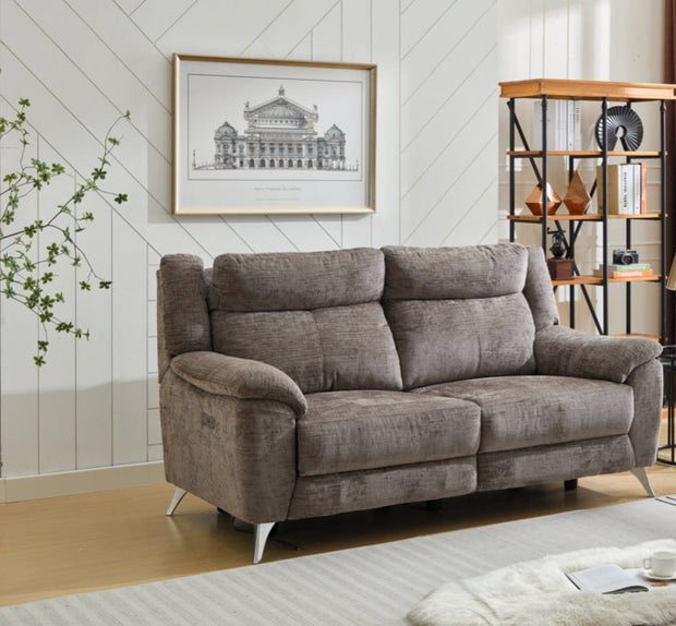 Marilyn 3 Seater Electric Recliner Sofa Stone
