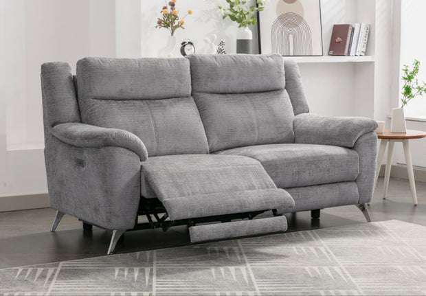 Marilyn 3 Seater Electric Recliner Sofa Ash
