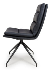 Nobo Swivel Dining Chair - Black Set of 2