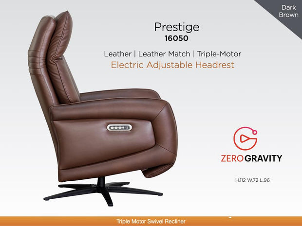 Prestige Leather Electric Swivel Chair