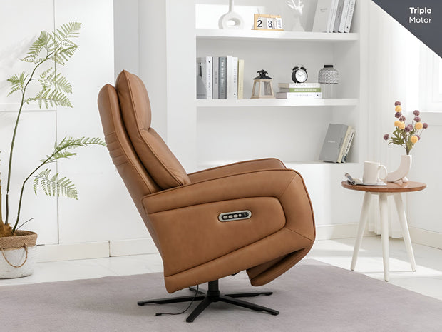 Prestige Leather Electric Swivel Chair