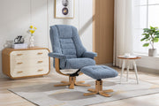 Sardinia Swivel Recliner Chair & Footstool