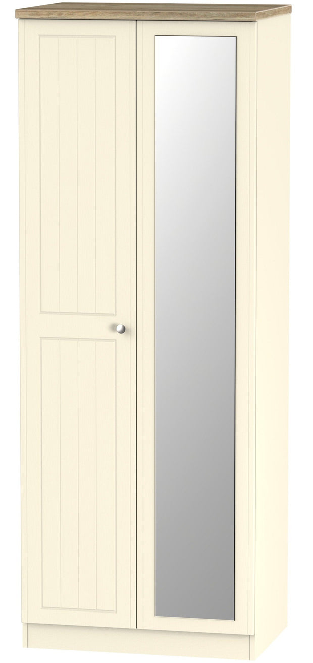 Vienna 2 Door Tall Mirror Wardrobe