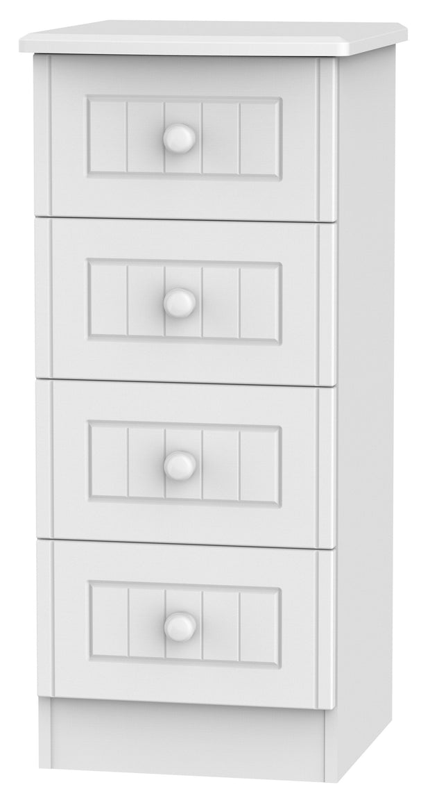 Warwick 4 Drawer Narrow Chest Of Drawers