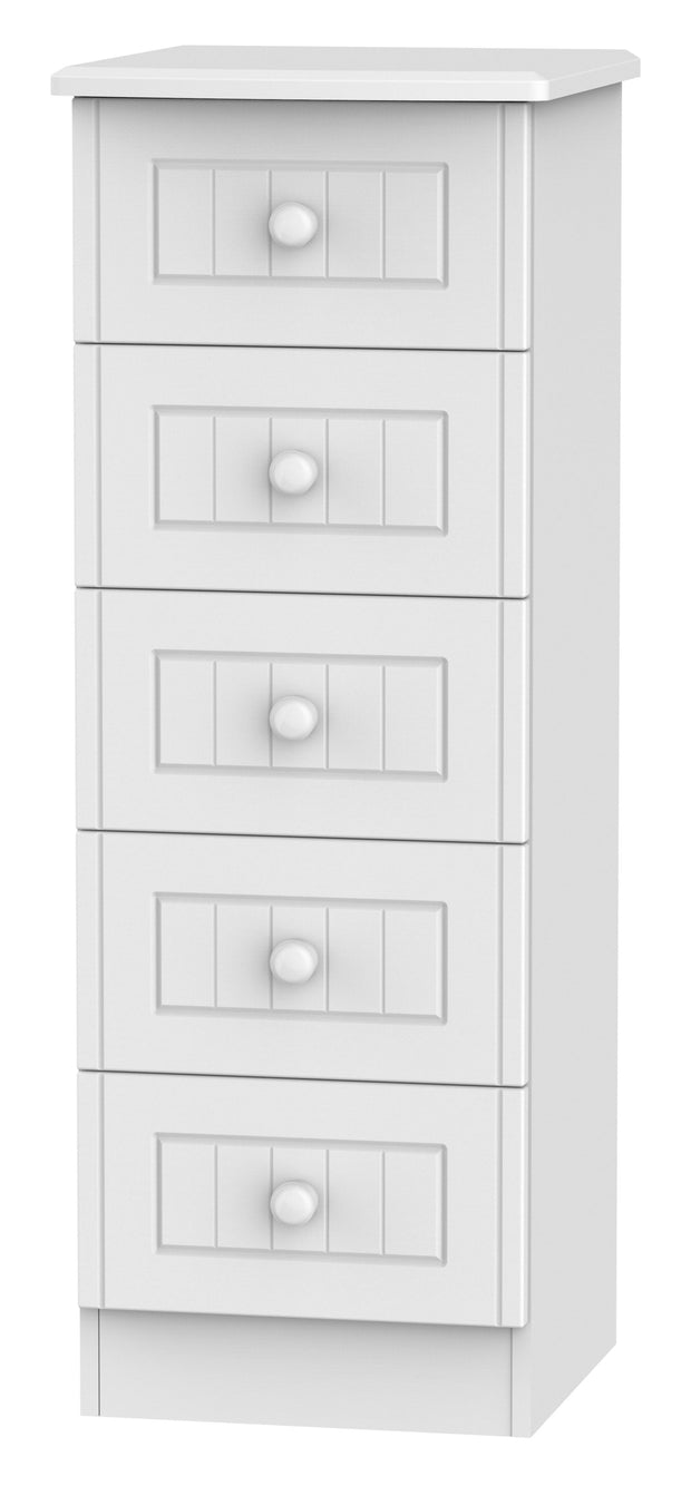Warwick 5 Drawer Narrow Chest Of Drawers