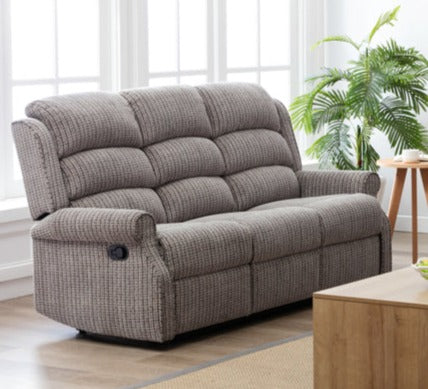 Windsor Latte 3 Seater Recliner Sofa